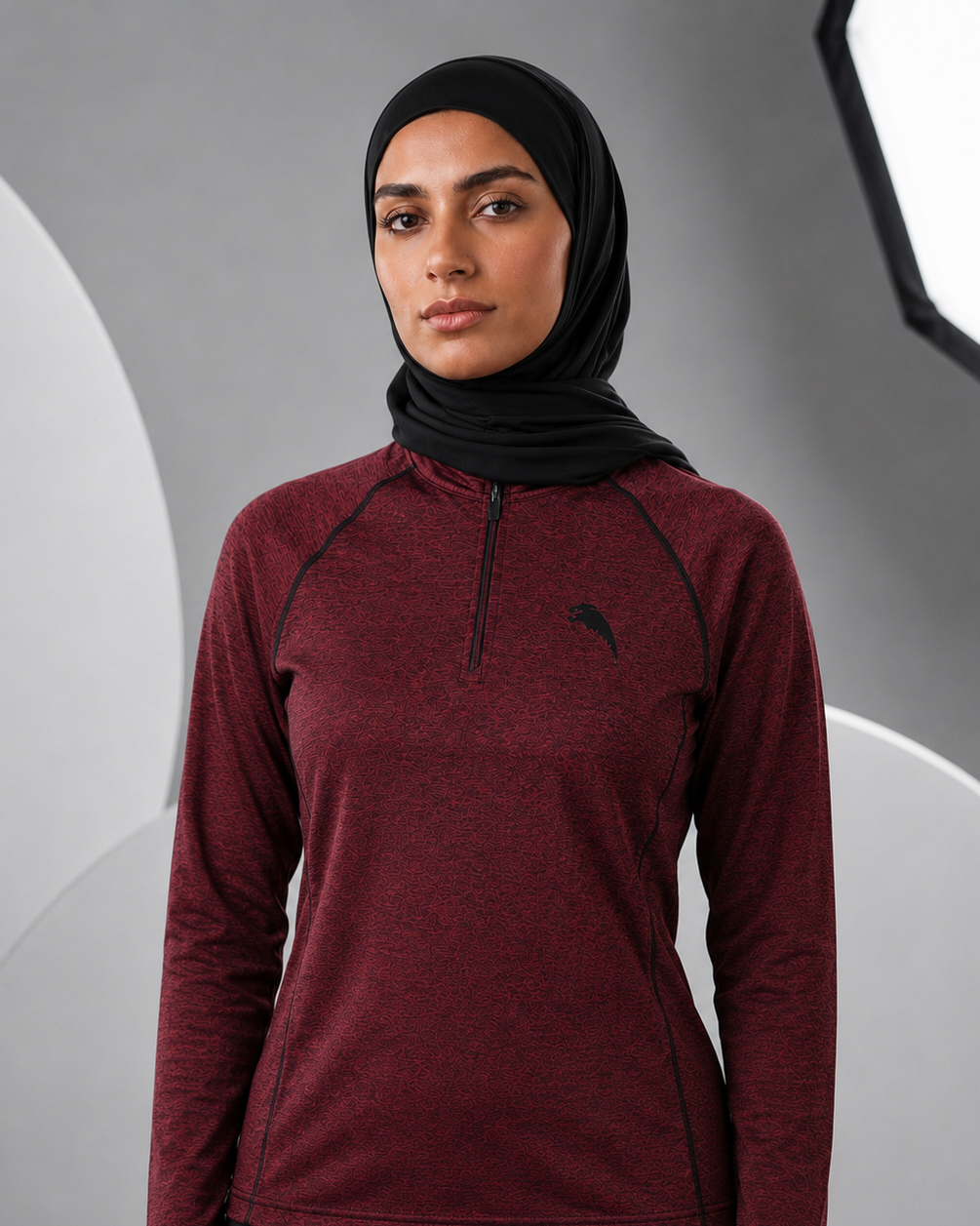 Women's Performance Quarter Zip – Burgundy