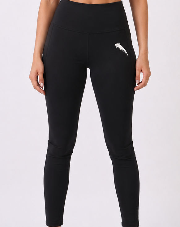 Women's Essential High-Waist Pocket Leggings – Black
