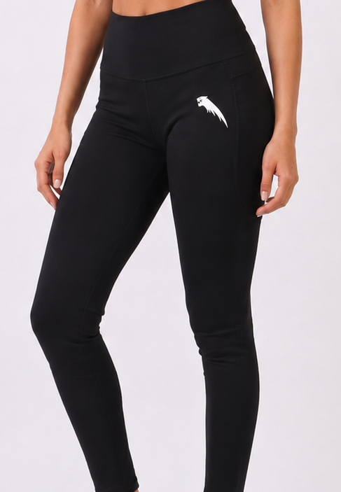 Women's Essential High-Waist Pocket Leggings – Black
