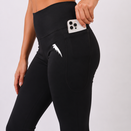 Women's Essential High-Waist Pocket Leggings – Black