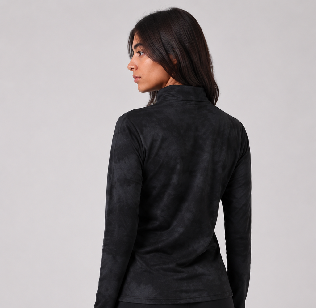Women's High-Neck Performance Top – Black
