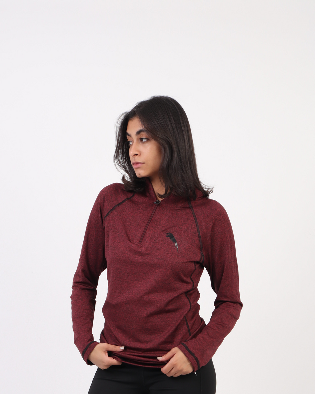 Women's Performance Quarter Zip – Burgundy