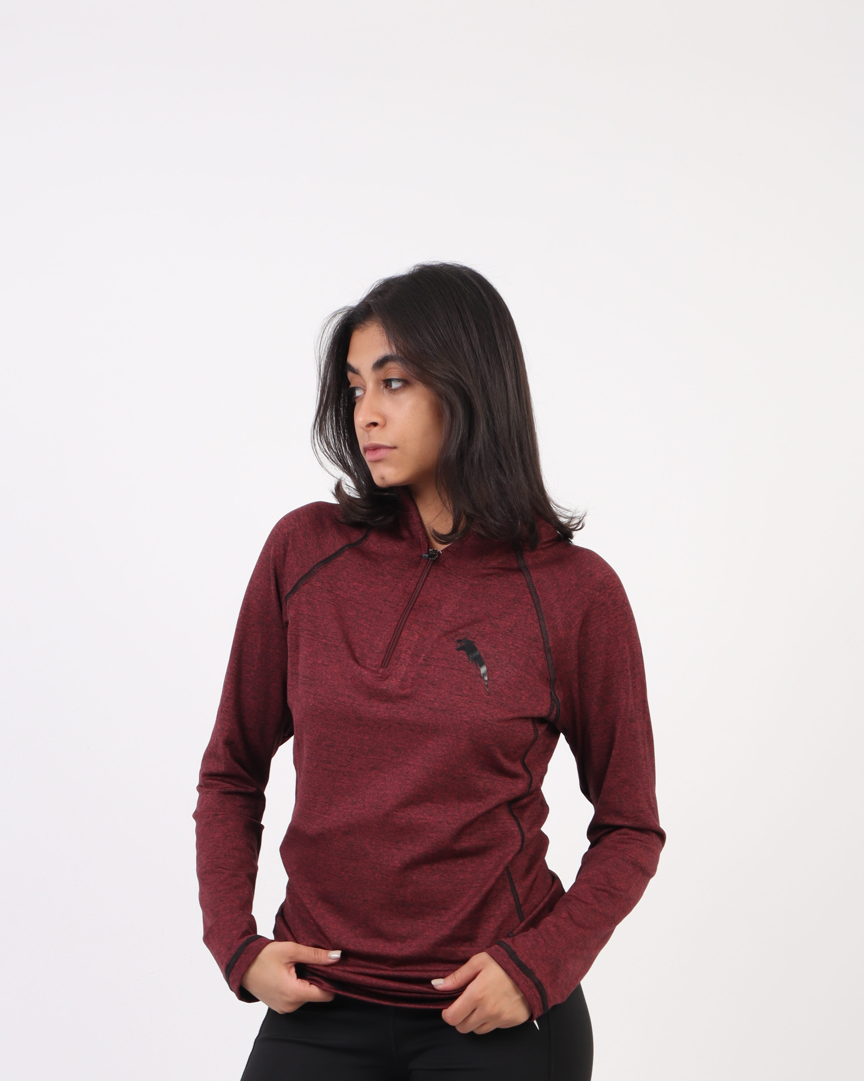 Women's Performance Quarter Zip – Burgundy