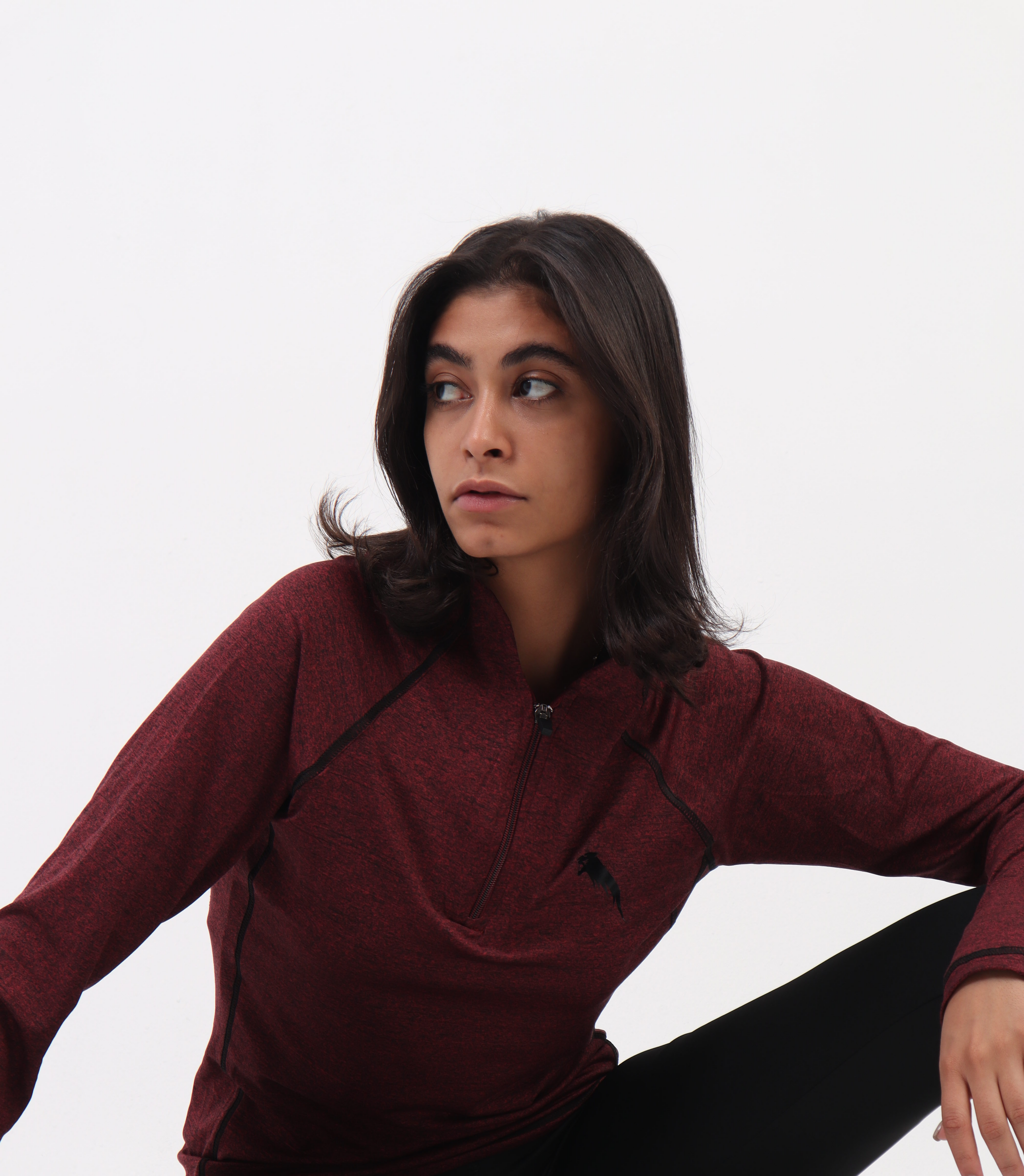 Women's Performance Quarter Zip – Burgundy