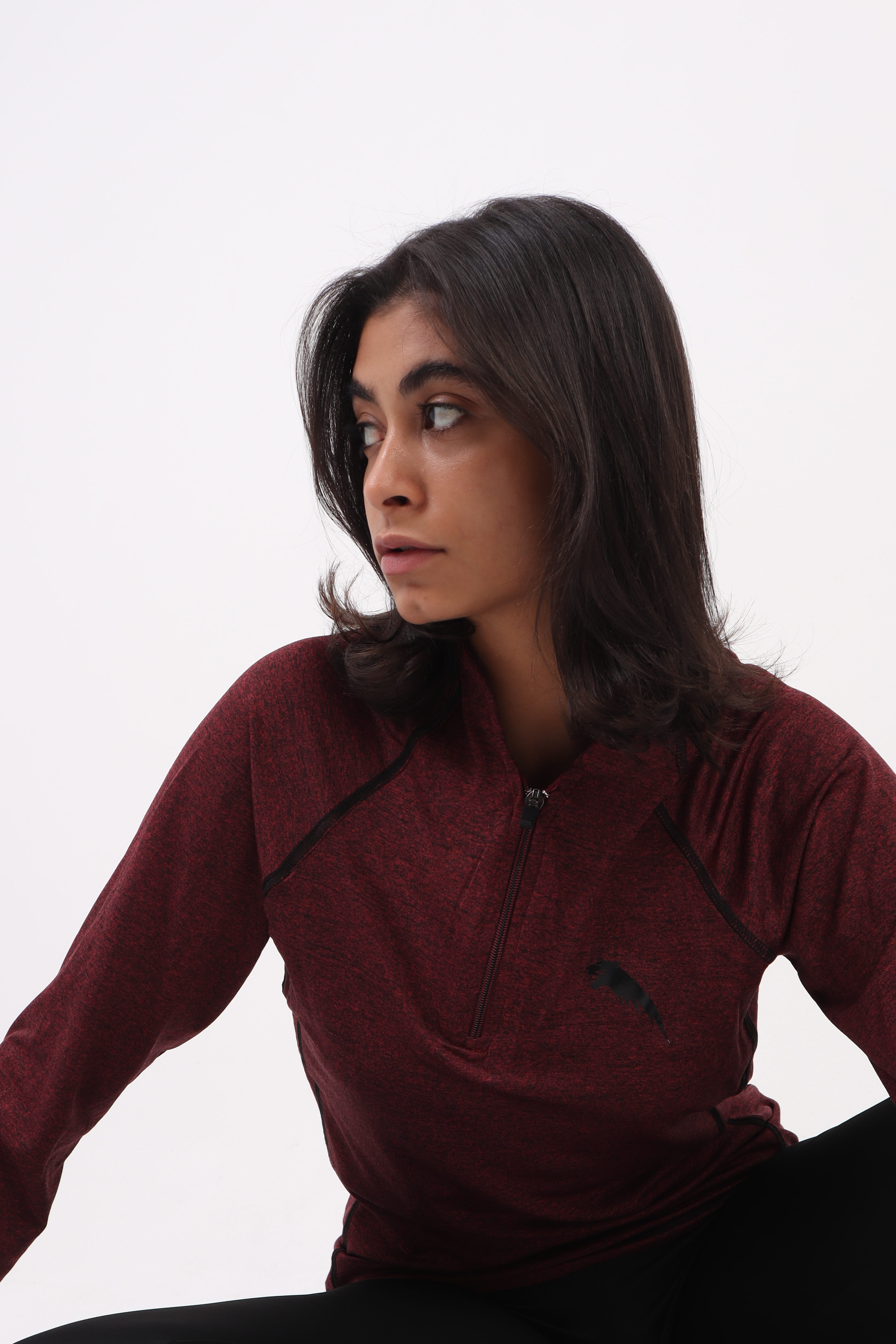 Women's Performance Quarter Zip – Burgundy